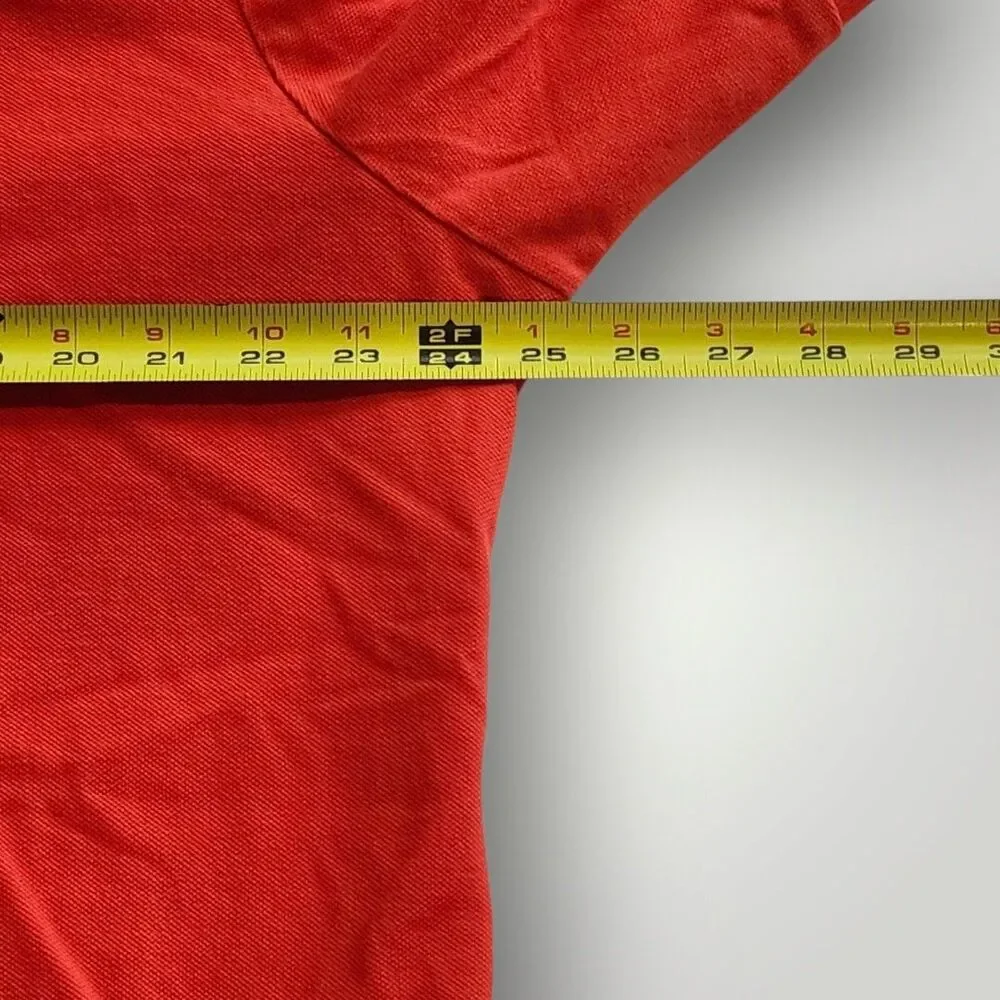 Y2K Polo Ralph Lauren Big Pony  Shirt Custom Fit Long  2XL #3 Patch Rugby Preppy